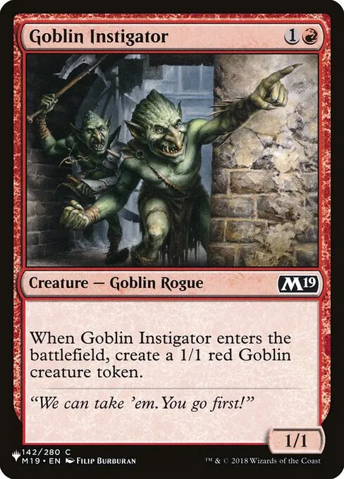 Goblin Instigator · The List M19-142/5050
