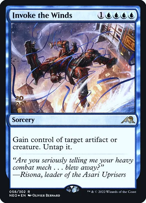 Invoke the Winds · Kamigawa: Neon Dynasty Promos 58s/148