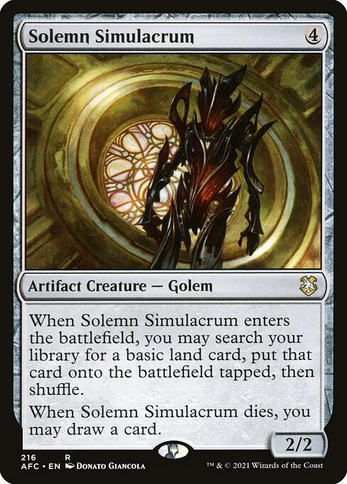 Solemn Simulacrum · Forgotten Realms Commander 216/331