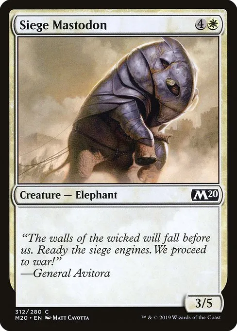 Siege Mastodon · Core Set 2020 312/346