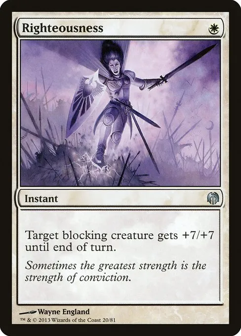 Righteousness · Duel Decks: Heroes vs. Monsters 20/81