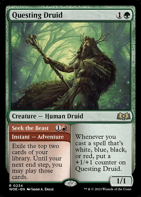 Questing Druid // Seek the Beast · Wilds of Eldraine 234/381