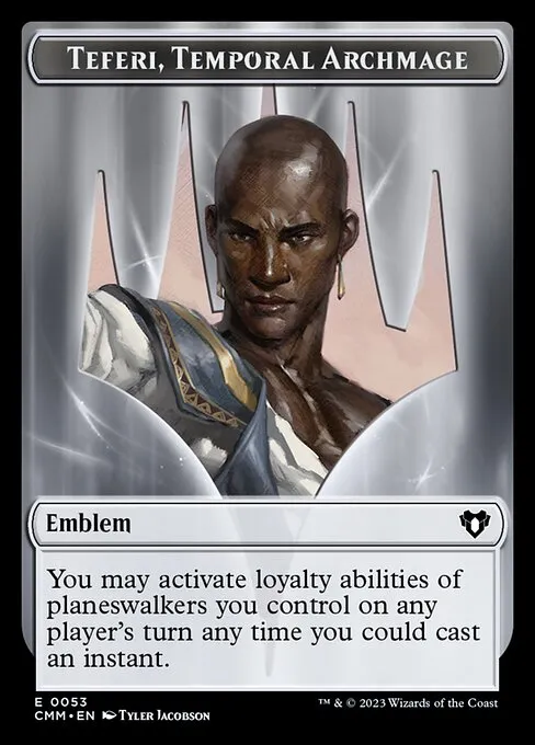 Teferi, Temporal Archmage Emblem · Commander Masters Tokens 53/81