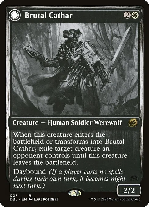 Brutal Cathar // Moonrage Brute · Innistrad: Double Feature 7/535