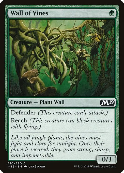 Wall of Vines · Core Set 2019 210/314