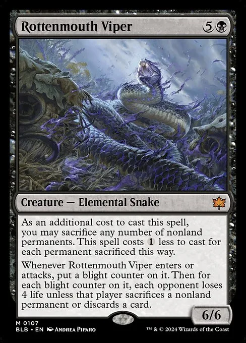 Rottenmouth Viper · Bloomburrow 107/398