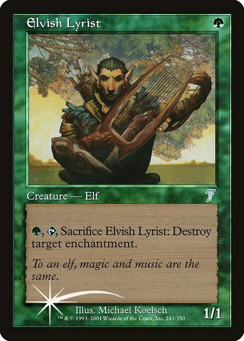 Elvish Lyrist · Seventh Edition 241★/708