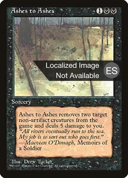 Ashes to Ashes · Fourth Edition Foreign Black Border 119/378