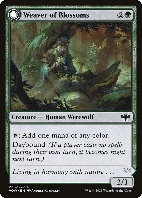 Weaver of Blossoms // Blossom-Clad Werewolf · Innistrad: Crimson Vow 226/423