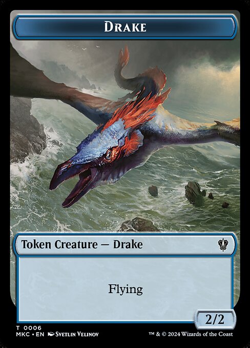 Drake · Murders at Karlov Manor Commander Tokens 6/31