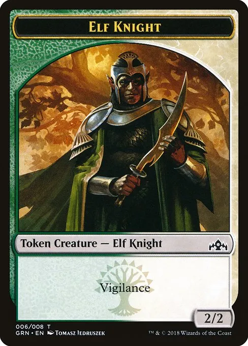 Elf Knight · Guilds of Ravnica Tokens 6/8
