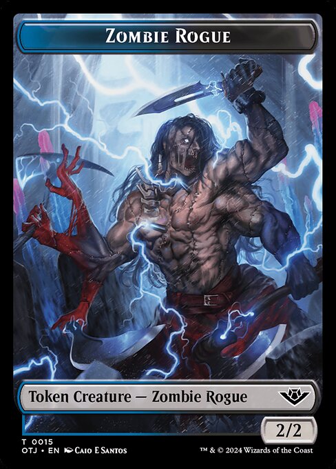Zombie Rogue · Outlaws of Thunder Junction Tokens 15/19