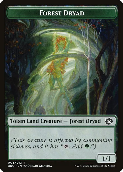 Forest Dryad · The Brothers' War Tokens 3/12