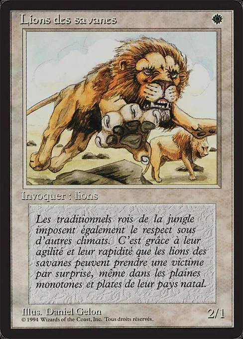 Savannah Lions · Foreign Black Border 39/307