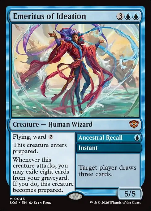 Emeritus of Ideation // Ancestral Recall · Secrets of Strixhaven 45/368
