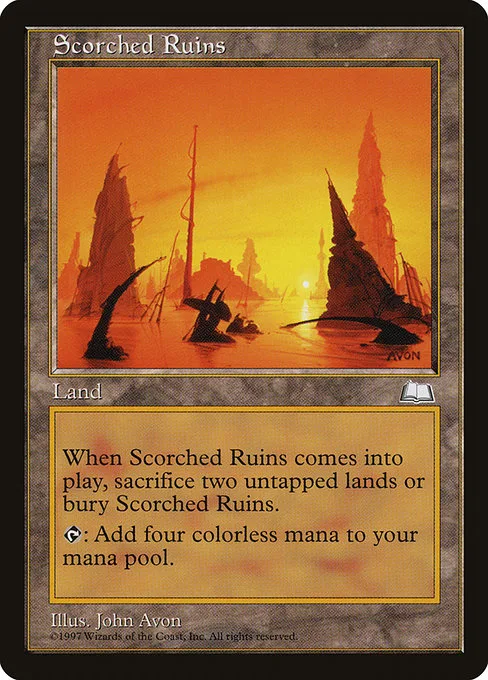 Scorched Ruins · Weatherlight 166/167