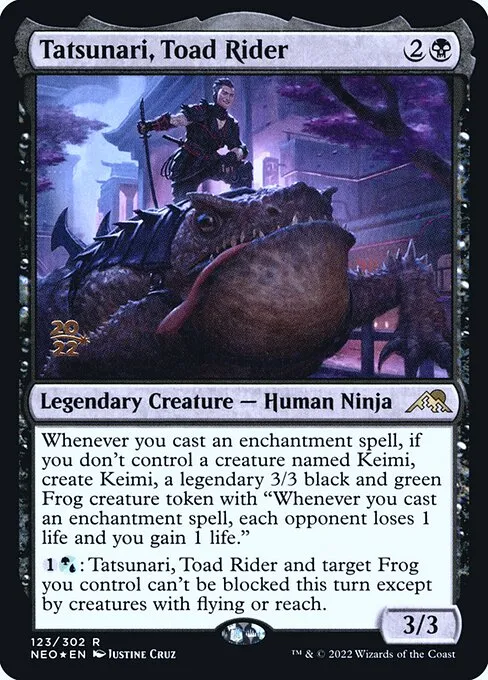 Tatsunari, Toad Rider · Kamigawa: Neon Dynasty Promos 123s/148