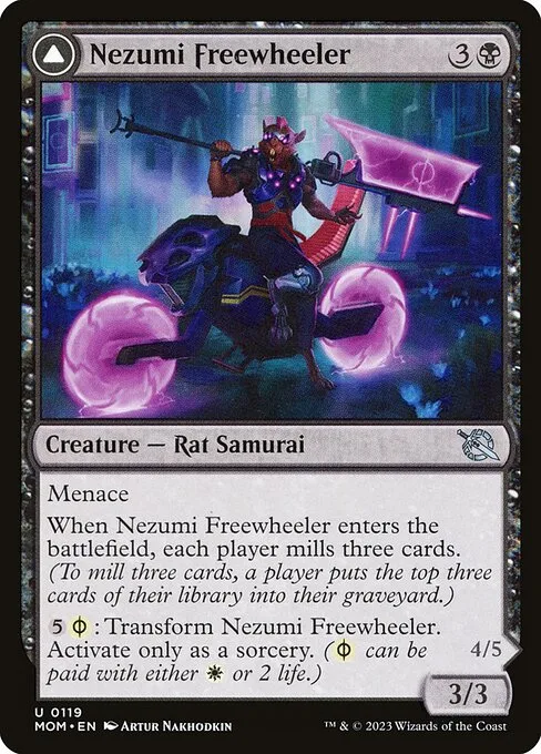 Nezumi Freewheeler // Hideous Fleshwheeler · March of the Machine 119/387