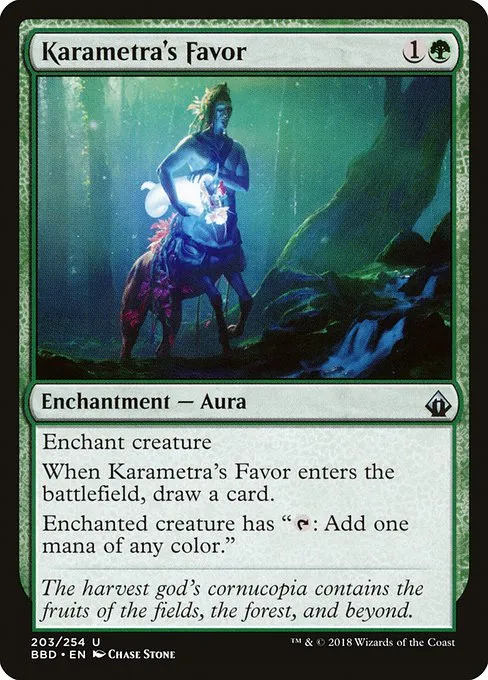 Karametra's Favor · Battlebond 203/256