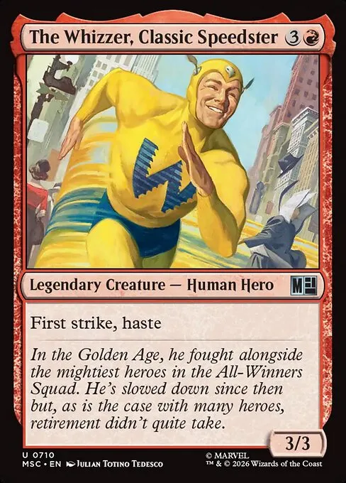 The Whizzer, Classic Speedster · Marvel Super Heroes Commander 710/9