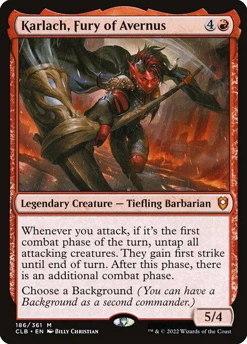 Karlach, Fury of Avernus · Commander Legends: Battle for Baldur's Gate 186/936