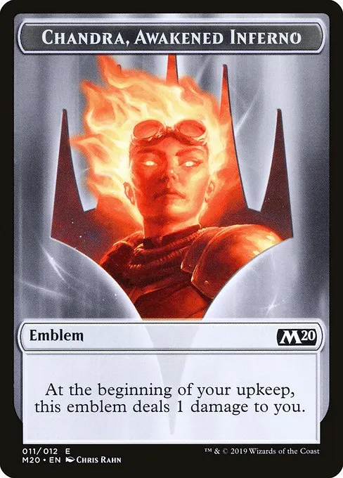 Chandra, Awakened Inferno Emblem · Core Set 2020 Tokens 11/12