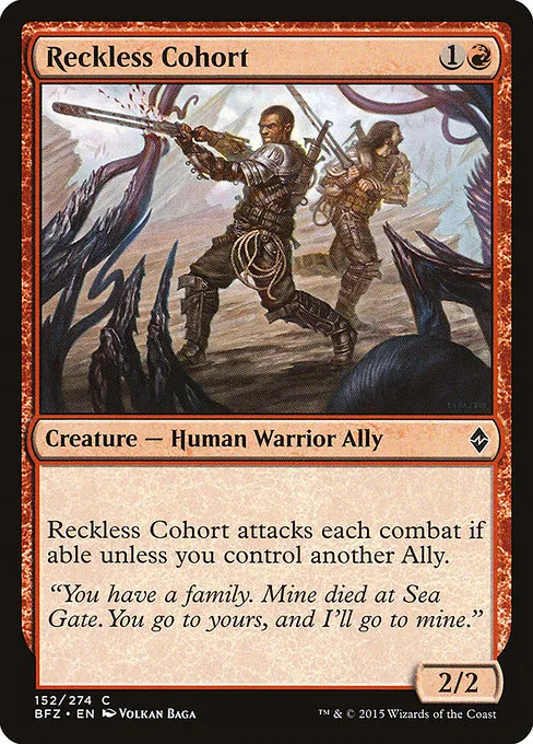 Reckless Cohort · Battle for Zendikar 152/299