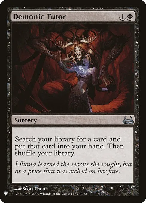 Demonic Tutor · The List DDC-49/5050