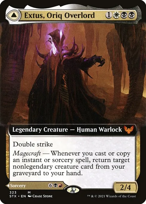 Extus, Oriq Overlord // Awaken the Blood Avatar · Strixhaven: School of Mages 323/393
