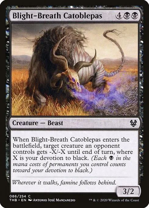 Blight-Breath Catoblepas · Theros Beyond Death 86/358