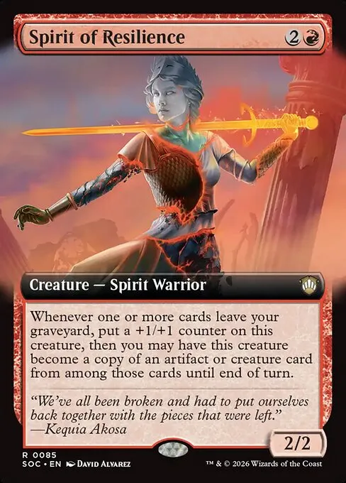 Spirit of Resilience · Secrets of Strixhaven Commander 85/426
