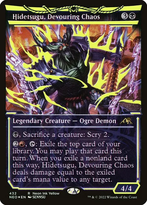 Hidetsugu, Devouring Chaos · Kamigawa: Neon Dynasty 432/531