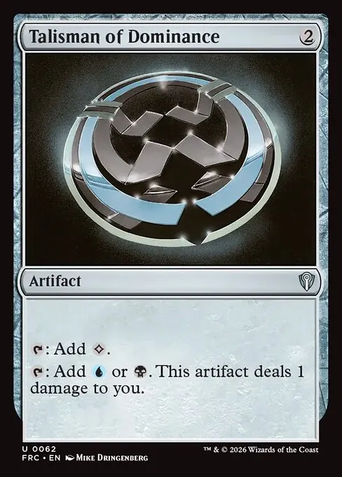 Talisman of Dominance · Reality Fracture Commander 62/2