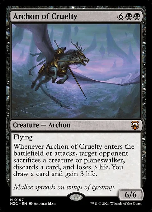 Archon of Cruelty · Modern Horizons 3 Commander 197/398