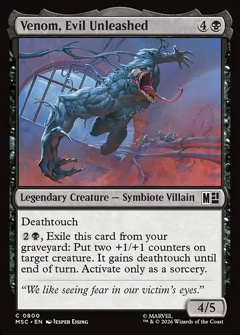 Venom, Evil Unleashed · Marvel Super Heroes Commander 800/9
