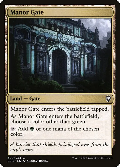 Manor Gate · Commander Legends: Battle for Baldur's Gate 356/936