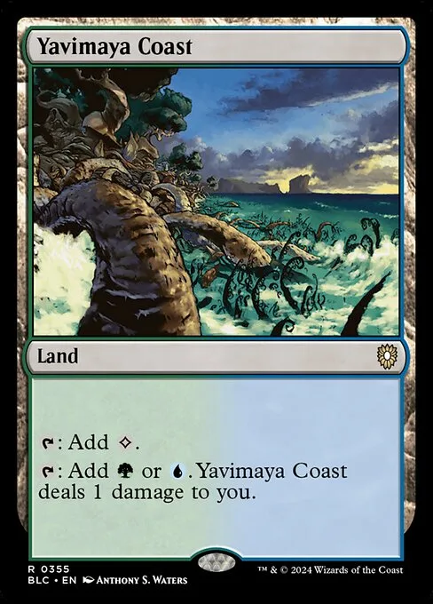 Yavimaya Coast · Bloomburrow Commander 355/356