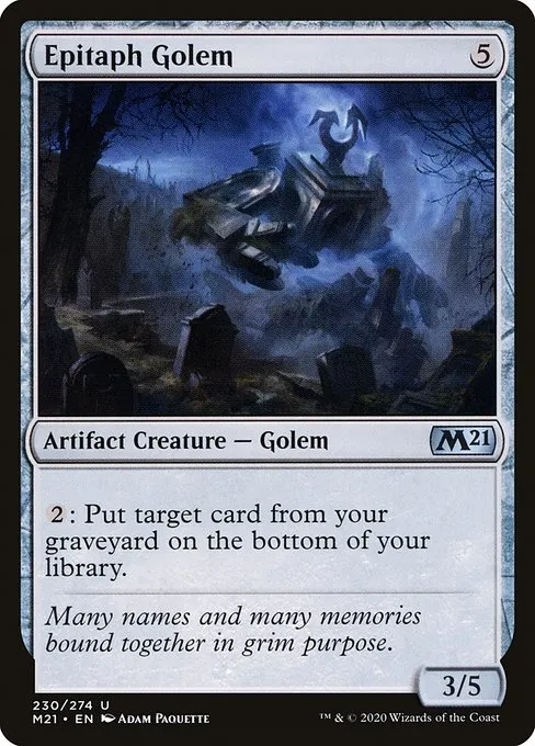 Epitaph Golem · Core Set 2021 230/397