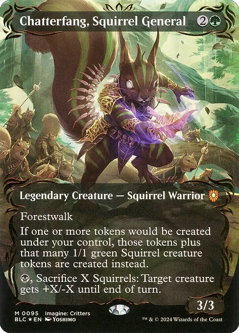 Chatterfang, Squirrel General · Bloomburrow Commander 95/356
