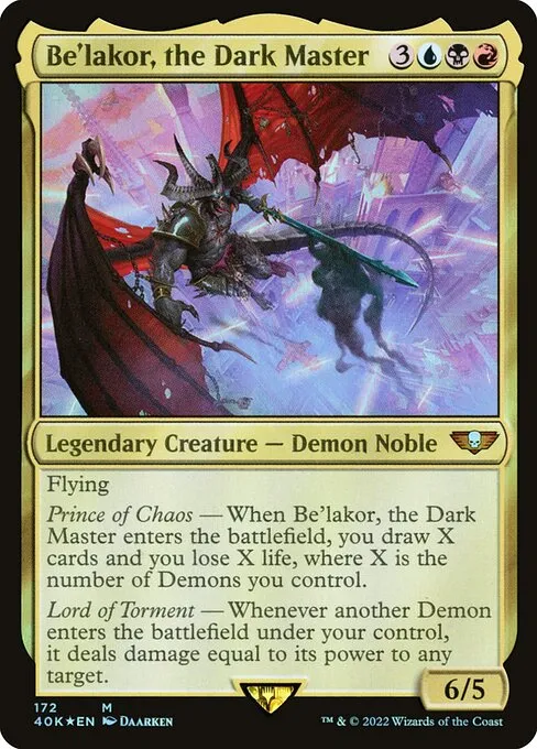 Be'lakor, the Dark Master · Warhammer 40,000 Commander 172/617