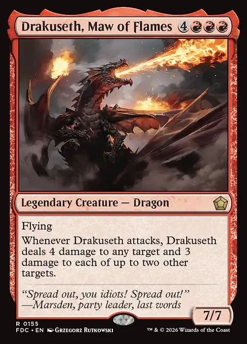 Drakuseth, Maw of Flames · Foundations Commander 155/3