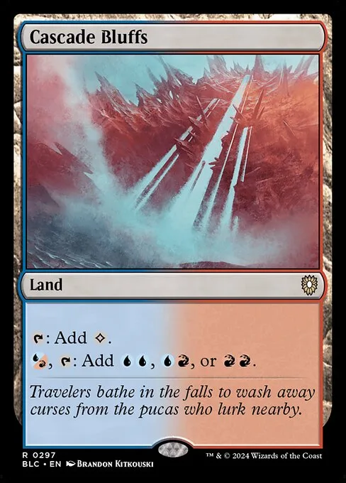 Cascade Bluffs · Bloomburrow Commander 297/356