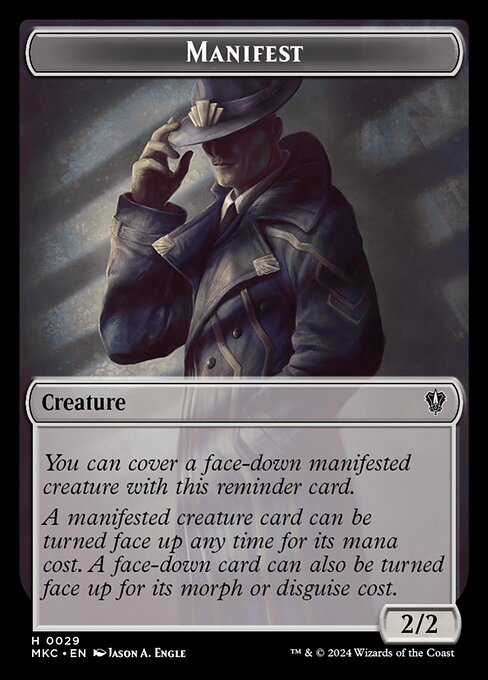 Manifest · Murders at Karlov Manor Commander Tokens 29/31