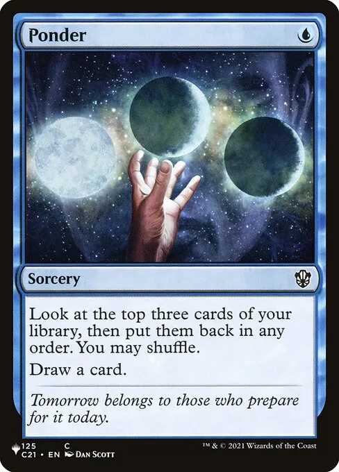 Ponder · The List C21-125/5050