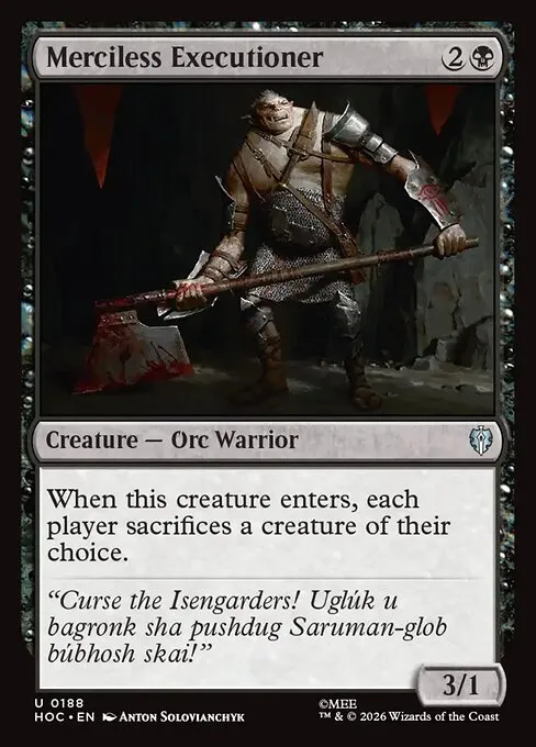 Merciless Executioner · The Hobbit Commander 188/7