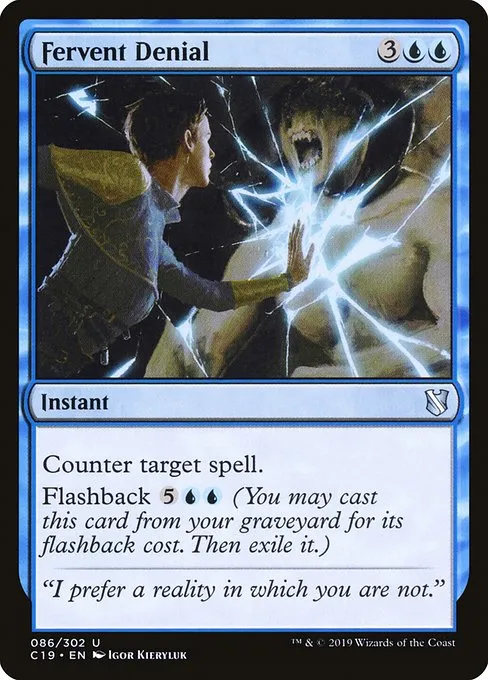 Fervent Denial · Commander 2019 86/302