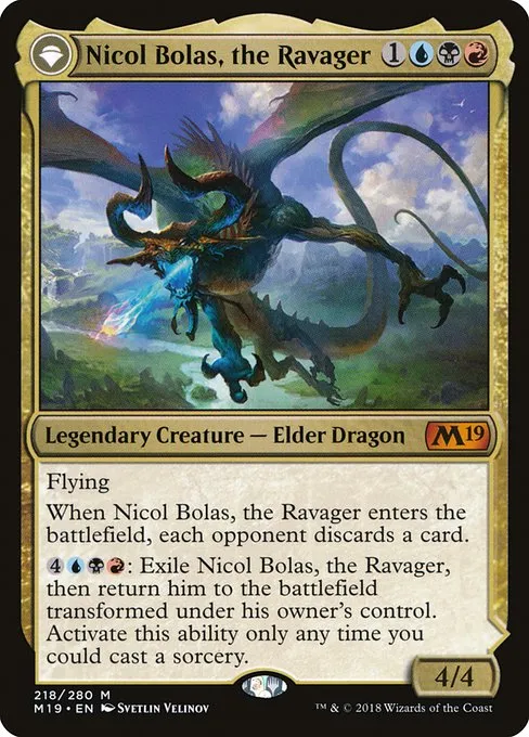 Nicol Bolas, the Ravager // Nicol Bolas, the Arisen · Core Set 2019 218/314