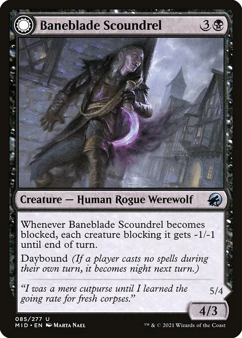 Baneblade Scoundrel // Baneclaw Marauder · Innistrad: Midnight Hunt 85/399