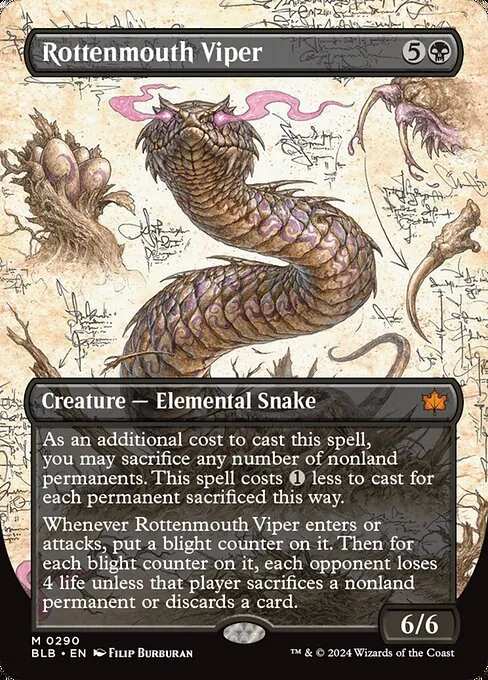 Rottenmouth Viper · Bloomburrow 290/398