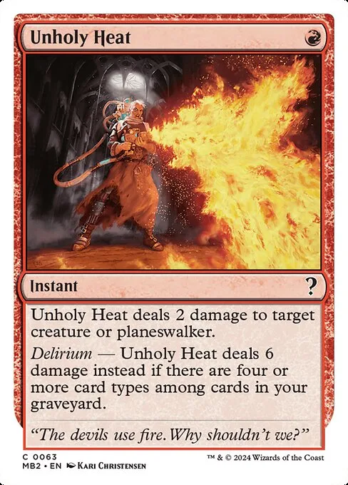 Unholy Heat · Mystery Booster 2 63/385